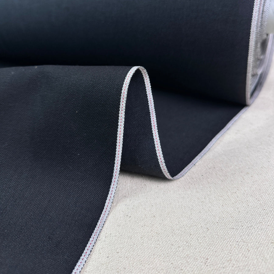 Off-Black – Premium Raw Japanese Selvedge Denim Fabric | By The Yard | 32"-40" Wide