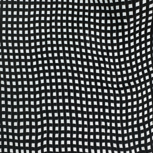 Black & White Checkered Jacquard Woven Fabric | By the Yard