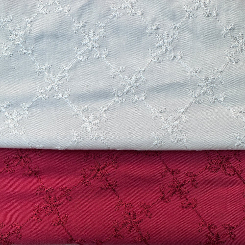 Diamond Embroidery Tencel Woven Fabric | By the Yard