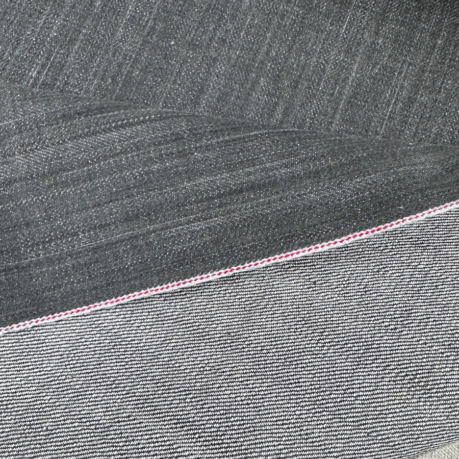 Washed Black – Premium Raw Japanese Selvedge Denim Fabric | By The Yard