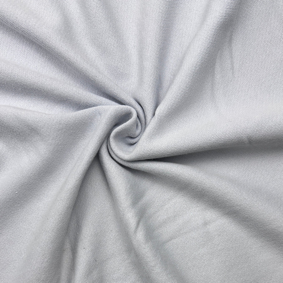 Stone Gray Medium Weight Cotton French Terry Knit | 300 GSM Sweatshirt Fabric By The Yard