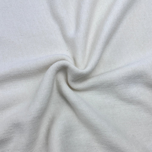 Laundered Heavy Cotton French Terry Natural Knit | 420 GSM Heavy Sweatshirt Fabric By The Yard