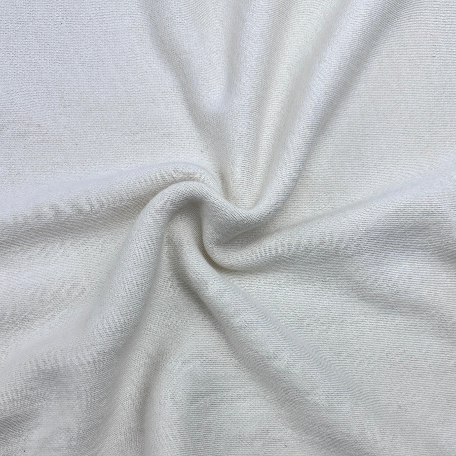 Laundered Heavy Cotton French Terry Natural Knit | 420 GSM Heavy Sweatshirt Fabric By The Yard