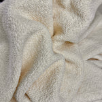 Laundered Heavy Cotton French Terry Natural Knit | 420 GSM Heavy Sweatshirt Fabric By The Yard
