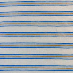 Royal blue and yellow striped cotton jersey knit fabric detail