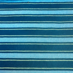 Blue and light gray striped cotton jersey knit fabric detail