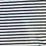 Black and cream striped cotton jersey knit fabric detail