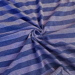 Purple striped cotton jersey knit fabric