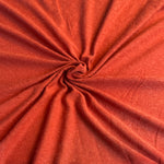 Orange red nep slub knit fabric