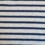 Gray and black striped cotton jersey knit fabric detail