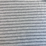 Gray and dark gray striped cotton jersey knit fabric detail