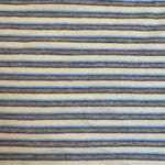 Blue and yellow striped cotton jersey knit fabric detail