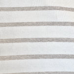 Cream and white striped rib jersey knit fabric detail