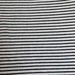 Black and white striped jersey knit fabric detail