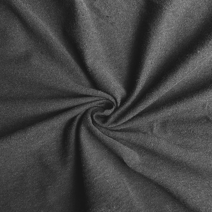 Black nep jersey knit fabric