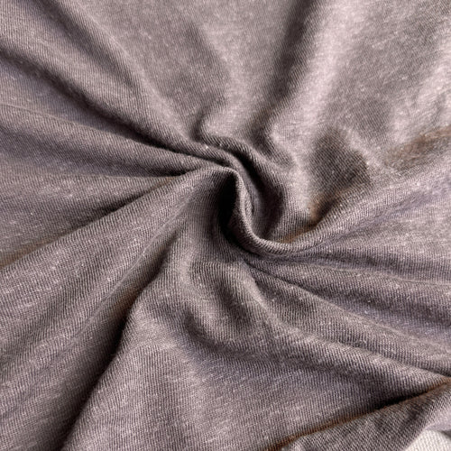 Charcoal nep jersey knit fabric