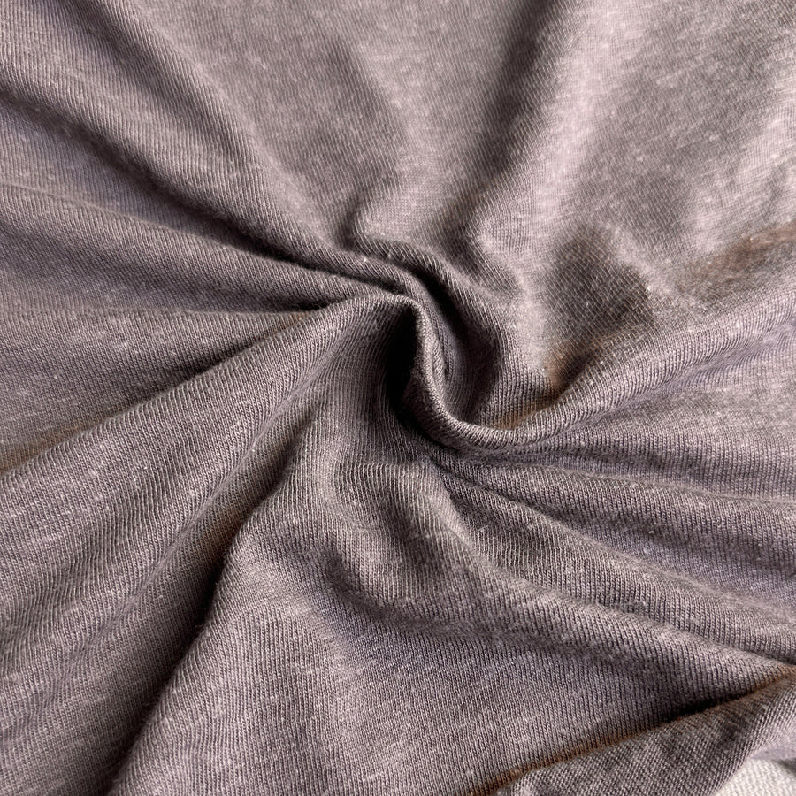 Charcoal nep jersey knit fabric