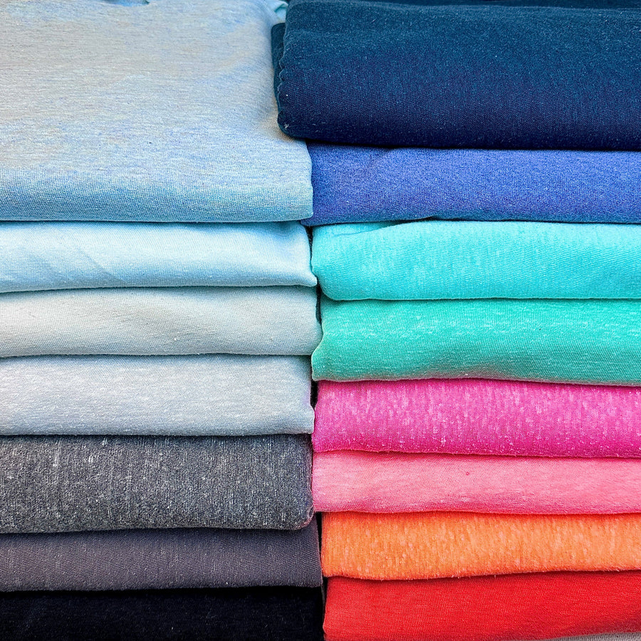 Nep jersey knit fabric color range