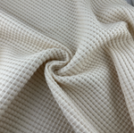 Super Heavyweight Cotton Tencel Premium Waffle Thermal Fabric - 675 GSM, 33 oz, By The Yard