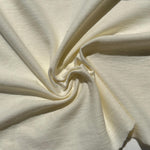 100% Cotton Jersey Cream Knit Medium-Heavy Weight Eco-Friendly Fabric By The Yard 60″