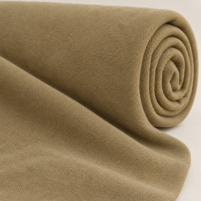 Styled product photograph of Camel Poly Cotton Fleece Fabric, 50% Polyester 50% Cotton 22 oz Heavyweight, Hoodie Jogger Fabric, Sold by the Yard; original photographs follow.