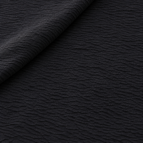 Styled product photograph of 60" 100% Lyocell Black Ghost Wrinkly Woven Fabric By the Yard; original photographs follow.