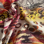 Japanese Jewelry Pattern Silk Chiffon