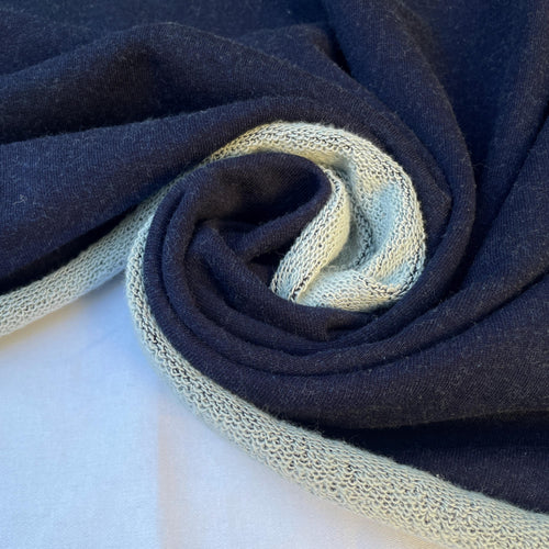 Heavy Blue Denim Cotton French Terry | 15 Oz French Terry Heavy Sweatshirt Fabric By The Yard