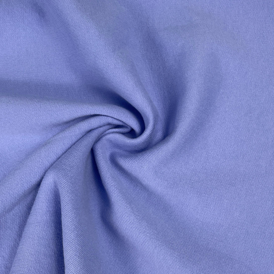 Cotton Fleece Riptide With Matching Rib Medium Weight | 400 GSM/ 12 OZ Knit Sweatshirt Fabric By The Yard