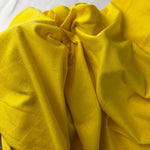 Yellow Cotton Jersey Spandex 10 oz Medium Weight Eco-Friendly Sustainable Fabric By the Yard