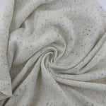 Oatmeal Gray Blue Speckled French Terry 15 Oz French Terry Sweatshirt Fabric By The Yard/ Matching Rib