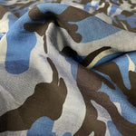 Tencel Twill Blue/Black Camo Fabric by the Yard | Eco-Friendly, Soft, and Lightweight Material for Apparel & DIY Projects