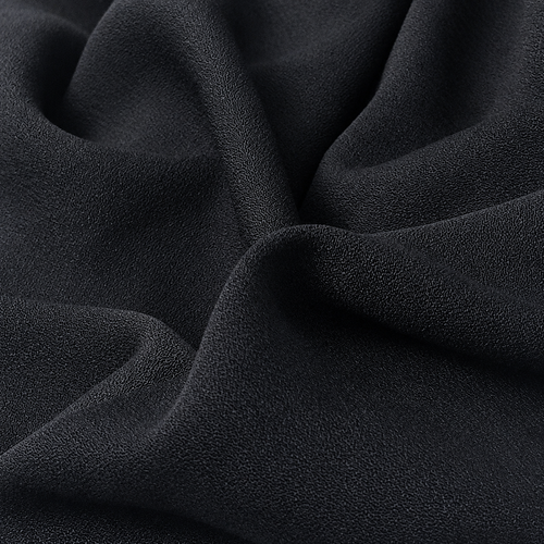 58" 100% Cotton Crepe Black 7 OZ Light Woven Fabric By the Yard — styled fabric photograph