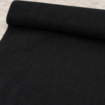 Black linen-cotton woven fabric — styled from original listing photograph
