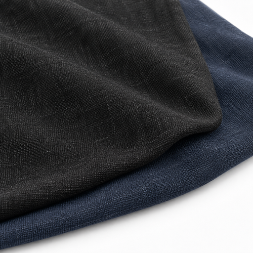 100% Linen Jersey Knit USA Made Sheer Fabric By the Yard — styled fabric photograph