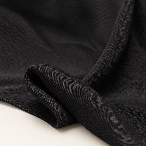 56" Black 100% Rayon 6 OZ Georgette Woven Fabric By the Yard — styled fabric photograph