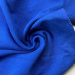 Heavy Cotton French Terry Royal Blue Knit With Matching Jersey and Rib | 450 GSM/22 Oz French Terry Heavy Sweatshirt Fabric By The Yard