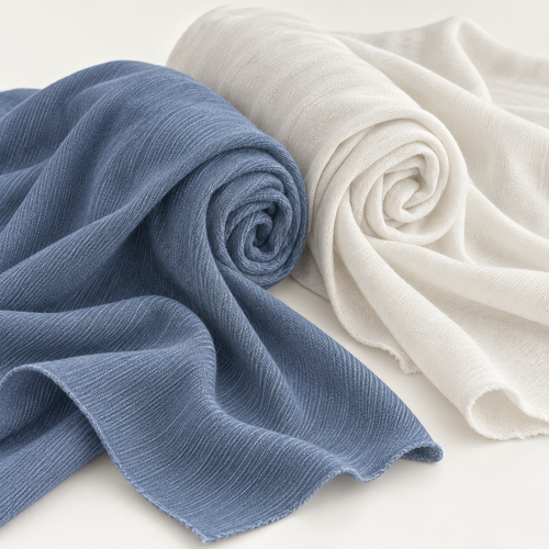 Cotton/Modal Spandex Lycra Jersey Knit Fabric By the Yard 60″ — both color options, styled fabric photograph