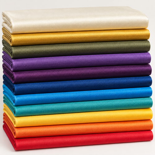 58" Cotton Rayon Dull Satin 5 OZ Light Woven Fabric By the Yard — full 11-color range