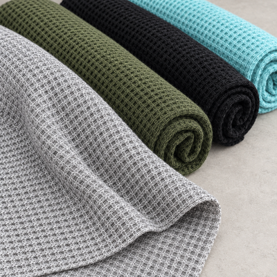 Cotton Waffle Thermal Fabric | Soft Waffle Knit Fabric by the Yard — styled photograph based on the original fabric images