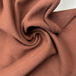 Heavy Cotton French Terry Brown Knit With Matching Jersey and Rib | 450 GSM/22 Oz French Terry Heavy Sweatshirt Fabric By The Yard