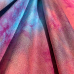 Bamboo Spandex Coral/Fuchsia Tie Dye Lycra Jersey Knit Fabric By the Yard 60″″