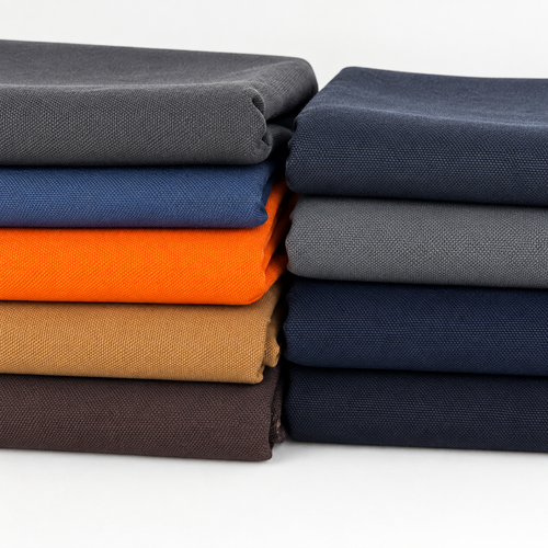 13 Oz 100% Duck Canvas Cotton HeavyWeight Apparel Fabric By The Yard — styled photograph based on the original fabric images