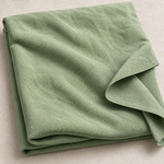 Green — enzyme-washed Tencel Lyocell Gabardine — styled fabric photograph