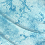 Tie Dyed Bamboo Spandex Knit Fabric - Sky Blue Cloud, 60" Wide