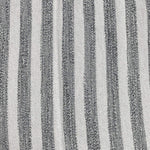 Gray and White Striped French Terry Knit Fabric - 100% Cotton