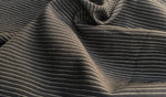 Striped Cotton Lyocell Fabric, Black & White Blend, 58" Wide