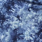 Dark Navy Blue Tie Dye Bamboo Spandex Jersey Knit Fabric