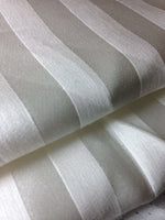 58" Tencel Lyocell Satin Shiny Striped Silver, White, Gray, & Light Woven Fabric By the Yard
