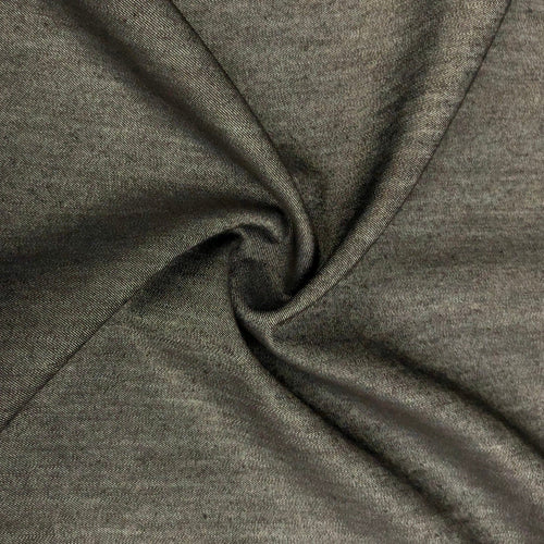 58" Cotton Chambray Denim Charcoal Gray Black Apparel &  Woven Fabric By the Yard